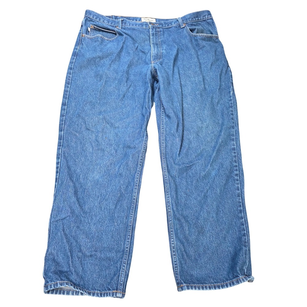 L.L. Bean Relaxed Fit Denim Jeans Men's Size 42x30 Blue Medium Wash Straight Leg